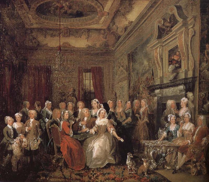 William Hogarth House party china oil painting image